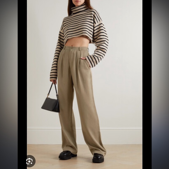 Reformation Mason Pant in Khaki - Picture 3 of 6